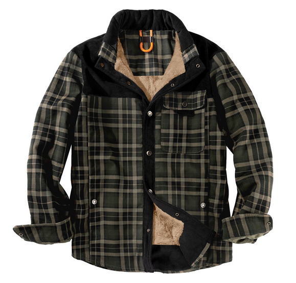Giacca Uomo Lumberjack Calda Impermeabile Stile Outdoor