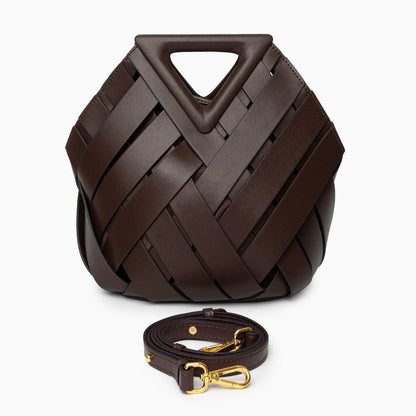 Borsa Donna in Pelle Intrecciata Stile Casual e Formale