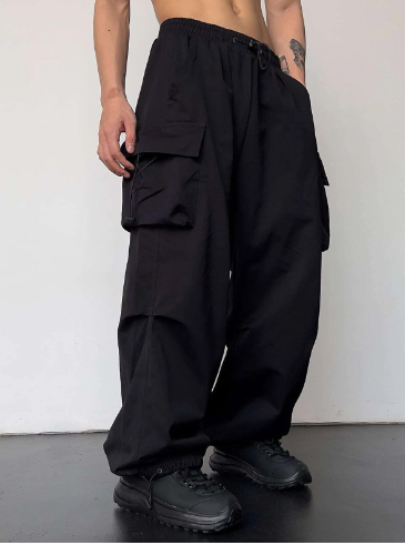 Pantaloni Cargo Uomo Taglio Largo Vestibilità Ampia