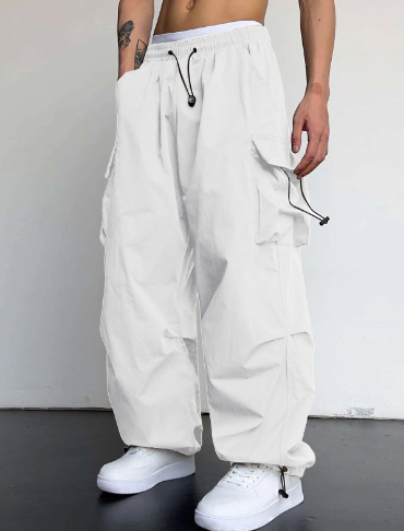 Pantaloni Cargo Uomo Taglio Largo Vestibilità Ampia
