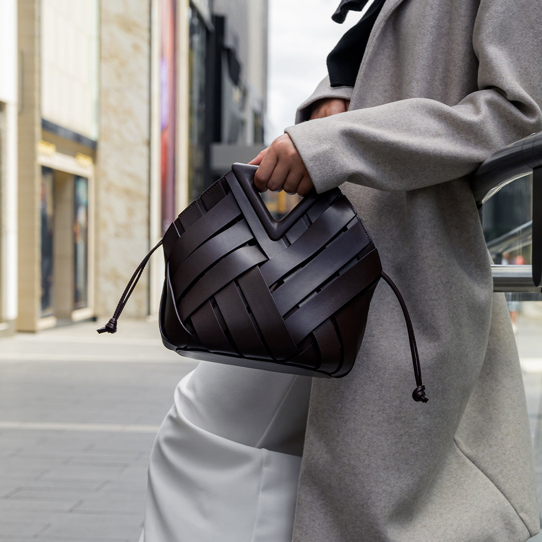 Borsa Donna in Pelle Intrecciata Stile Casual e Formale