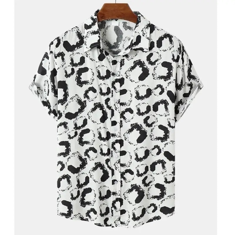 Camicia Uomo Fantasia Manica Corta