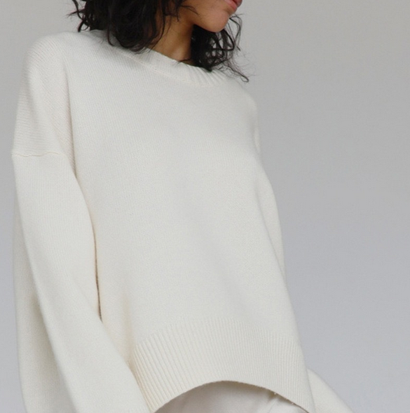 Maglione Donna Oversize in Maglia Girocollo Vestibilità Ampia