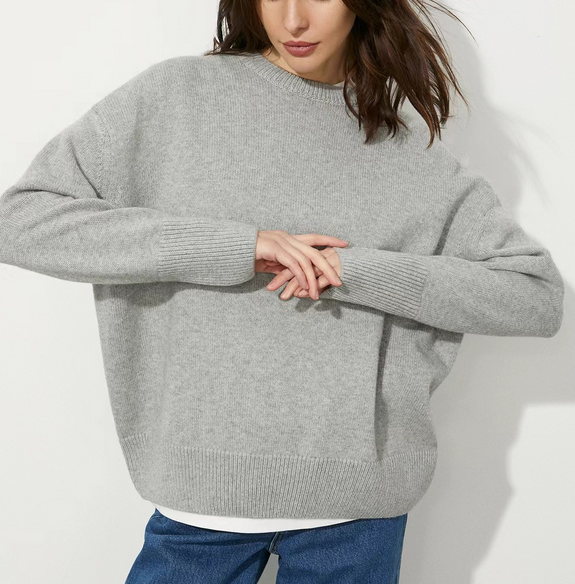 Maglione Donna Oversize in Maglia Girocollo Vestibilità Ampia - Brentozzi