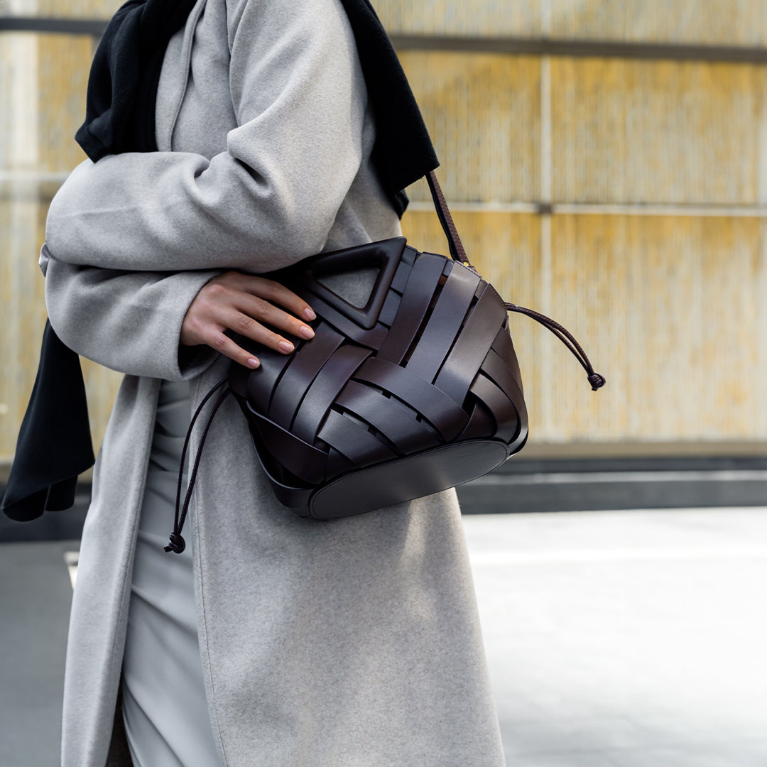 Borsa Donna in Pelle Intrecciata Stile Casual e Formale
