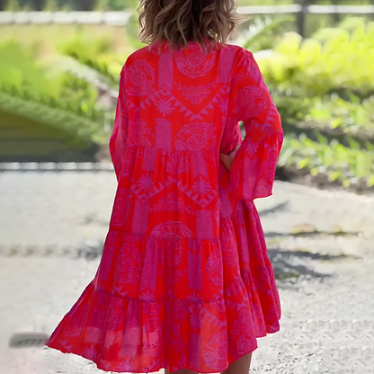 Abito Midi Donna Scollo a V Spiaggia