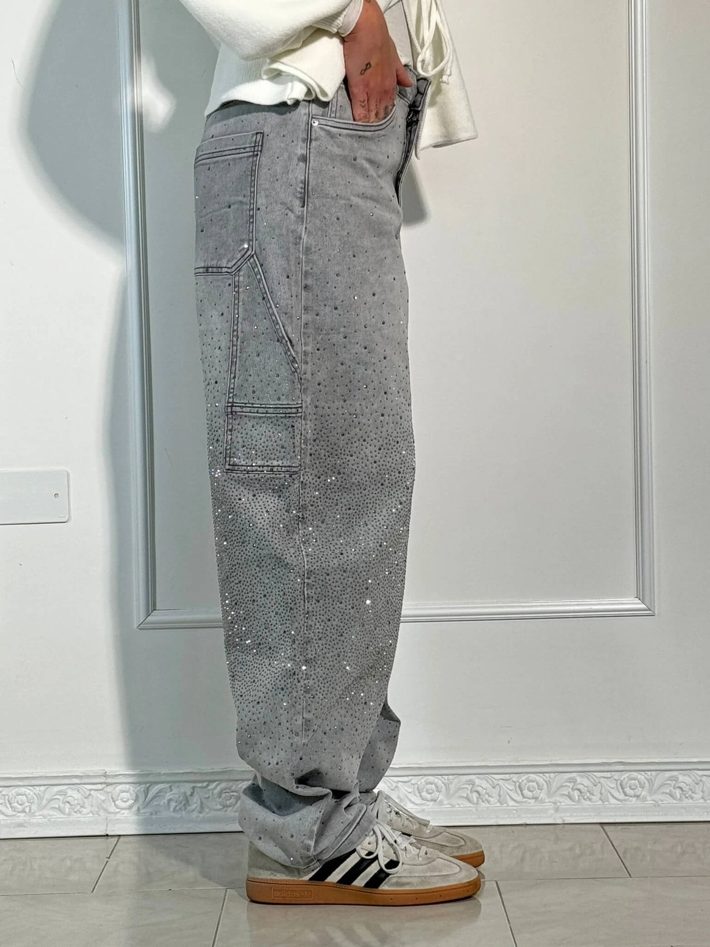 Pantaloni Donna Ampi Primavera Leggeri