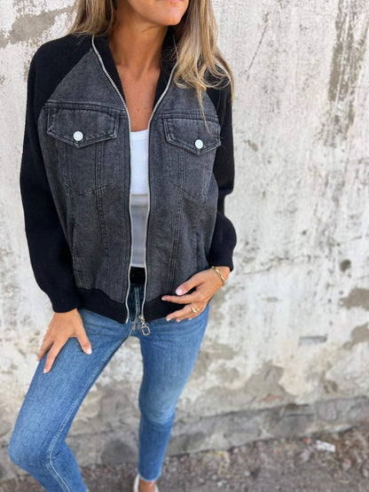 Giacca Donna con Superficie Strutturata Linea Pulita