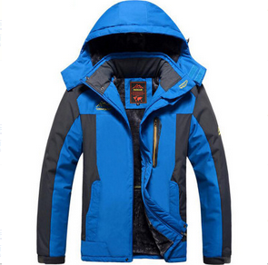 Parka Uomo Impermeabile e Antivento con Fodera in Pile e Cappuccio