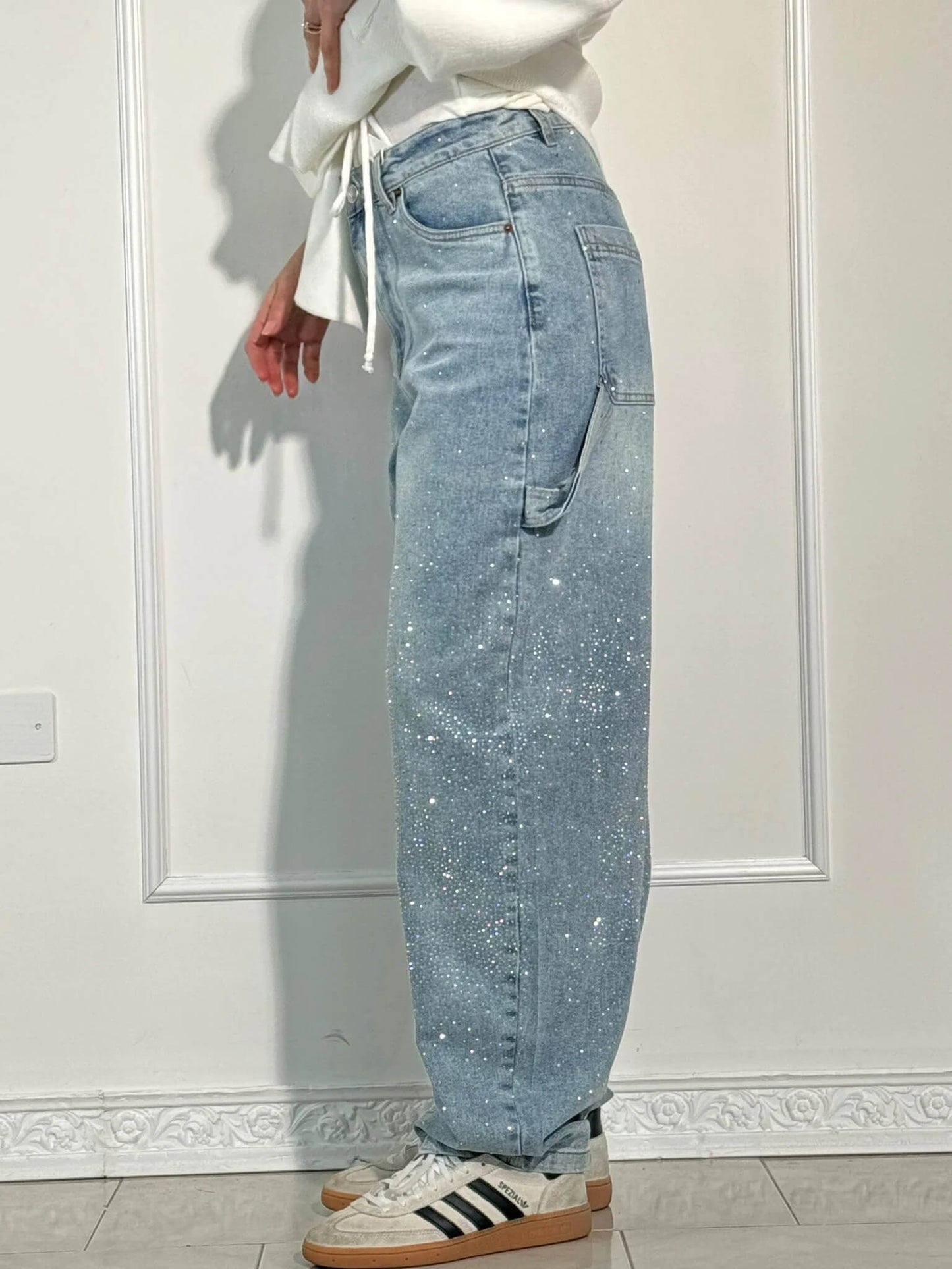 Pantaloni Donna Ampi Primavera Leggeri