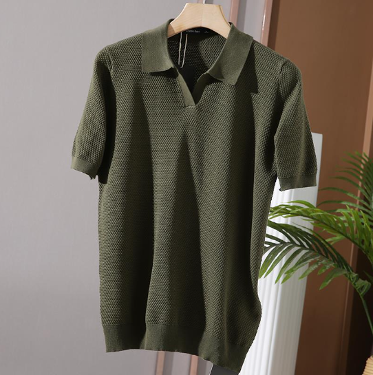 Polo Uomo Leggera in Maglia Slim Fit
