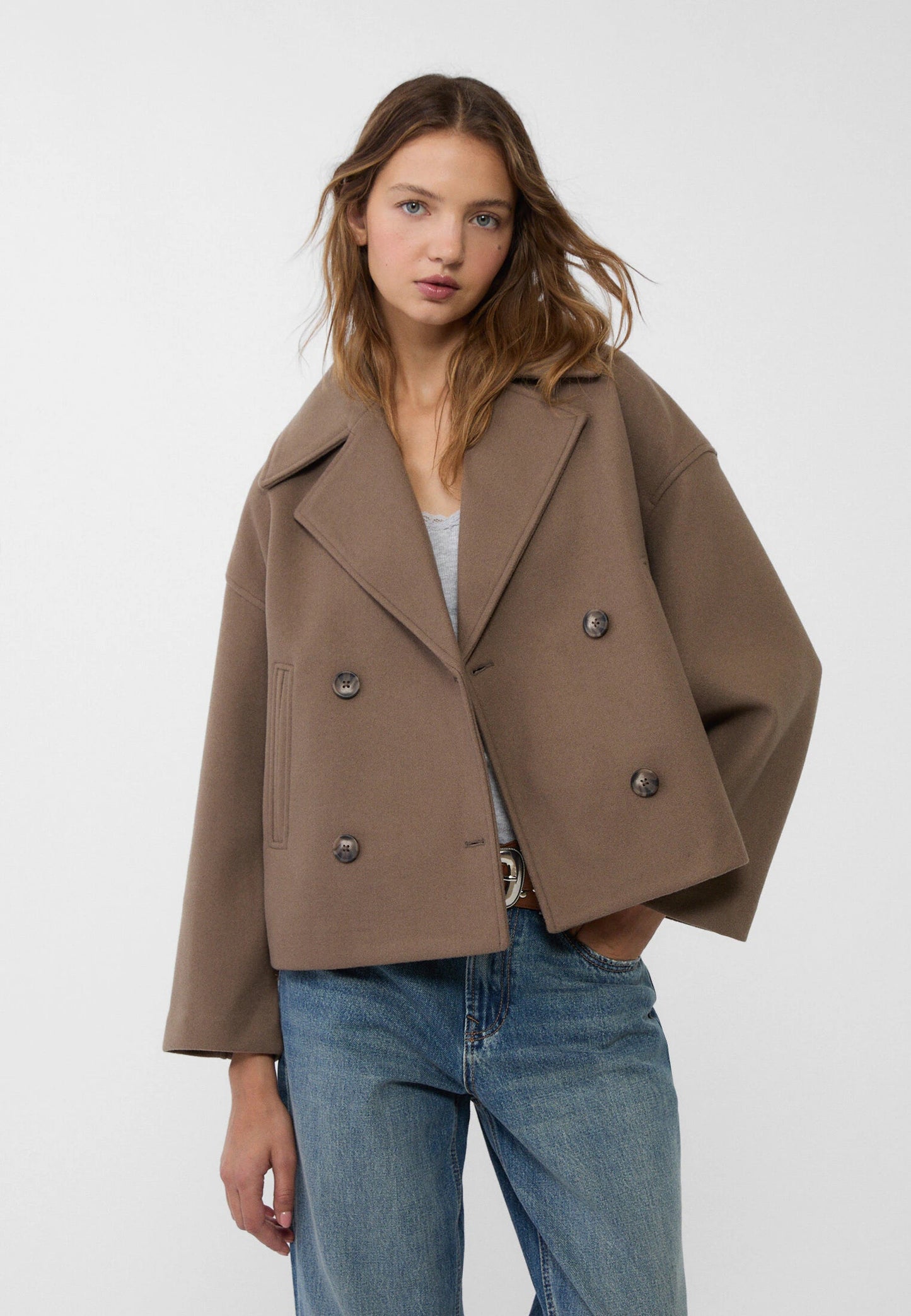 Cappotto Donna Invernale Doppiopetto Corto