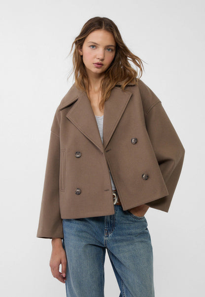 Cappotto Donna Invernale Doppiopetto Corto