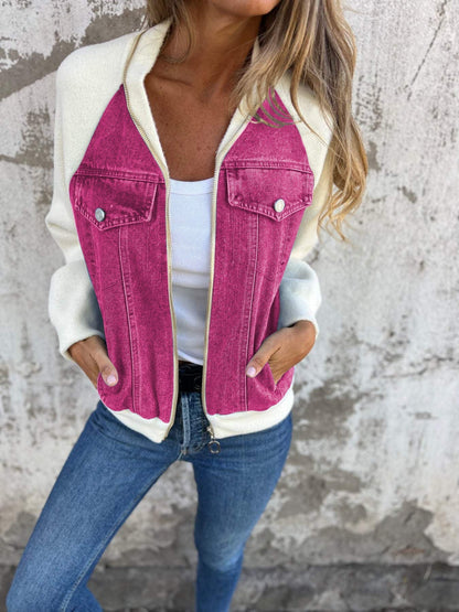 Giacca Donna con Superficie Strutturata Linea Pulita