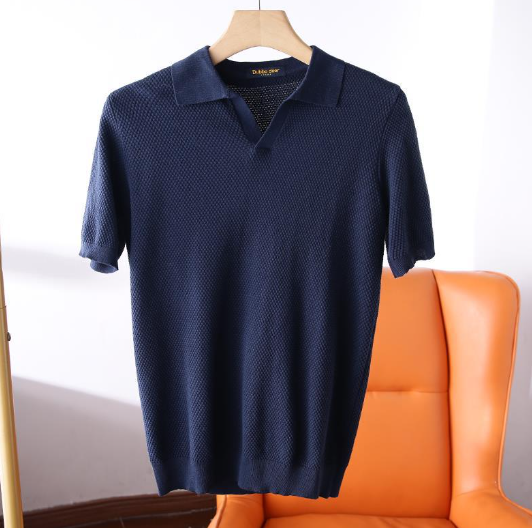 Polo Uomo Leggera in Maglia Slim Fit