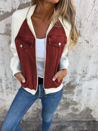 Giacca Donna con Superficie Strutturata Linea Pulita