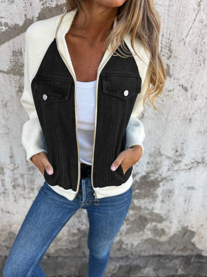 Giacca Donna con Superficie Strutturata Linea Pulita