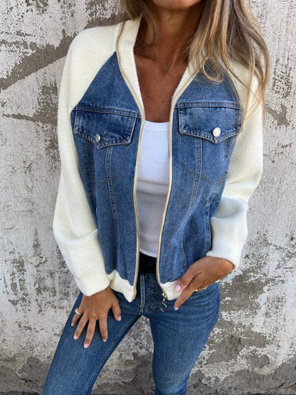 Giacca Donna con Superficie Strutturata Linea Pulita