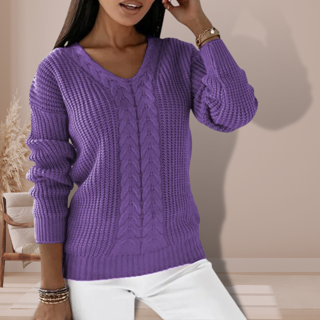 Maglione Donna Lavorato a Maglia Stile Scandinavo