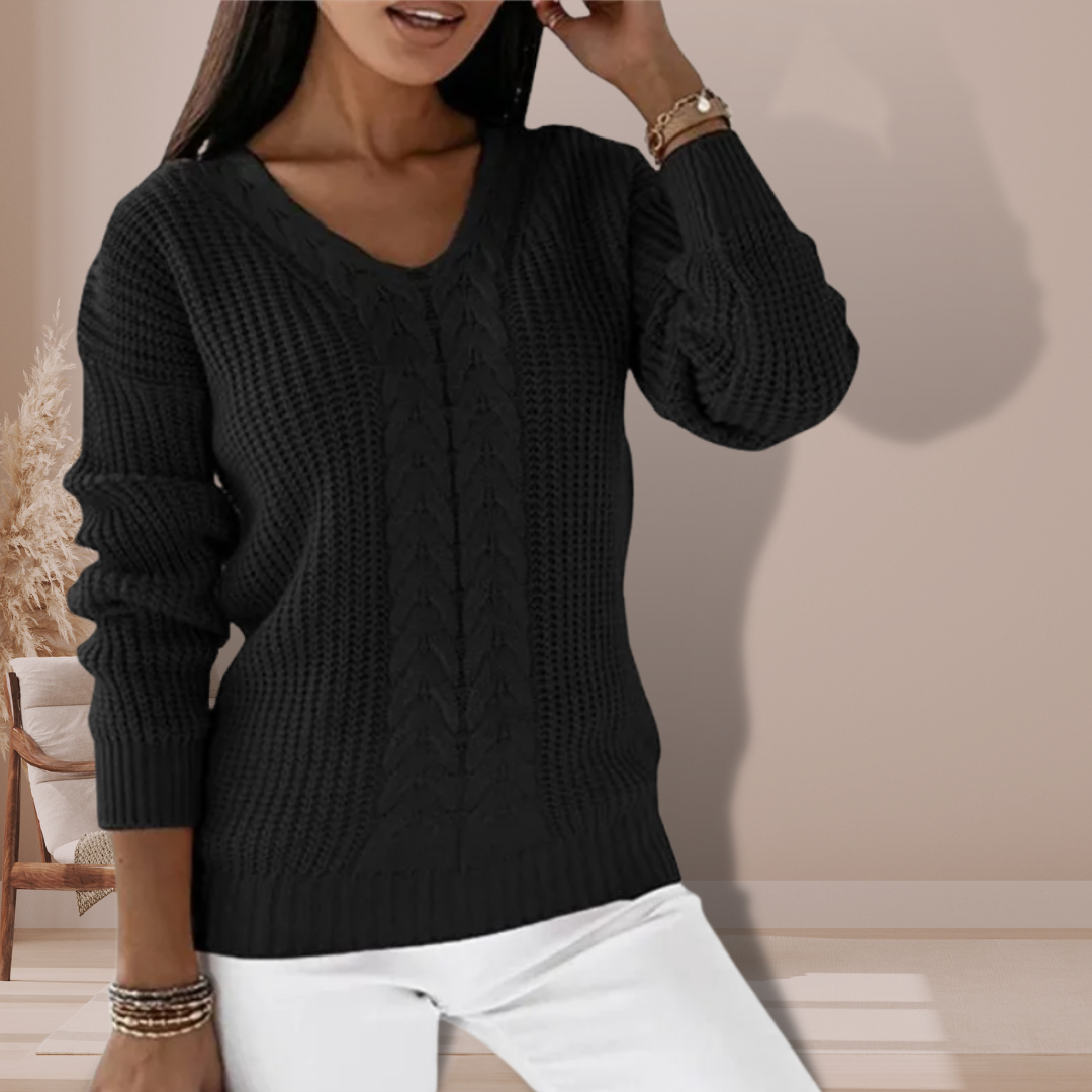 Maglione Donna Lavorato a Maglia Stile Scandinavo