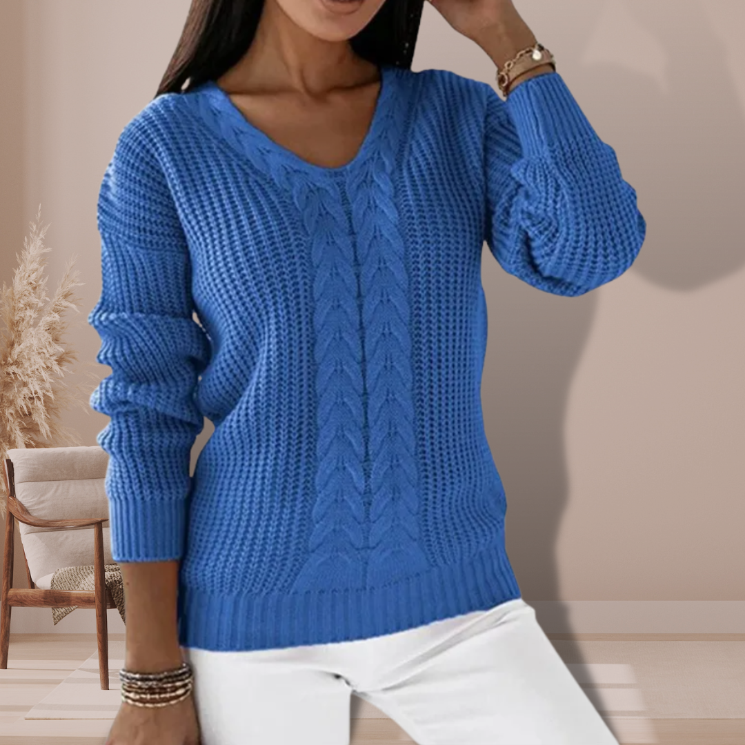 Maglione Donna Lavorato a Maglia Stile Scandinavo