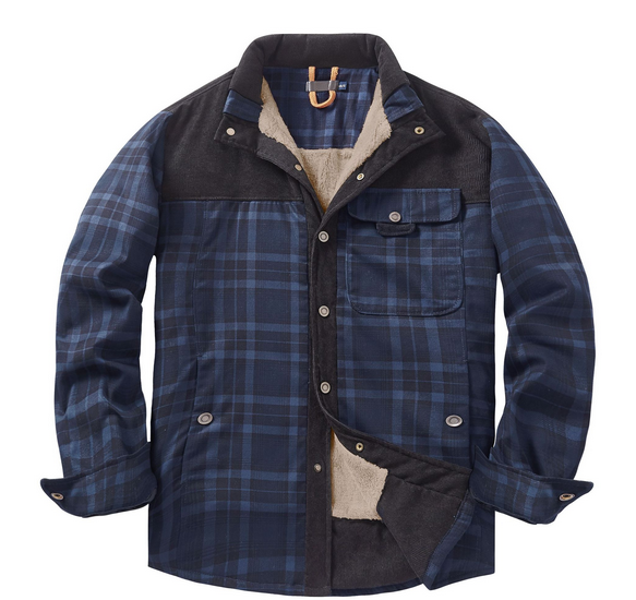 Giacca Uomo Lumberjack Calda Impermeabile Stile Outdoor