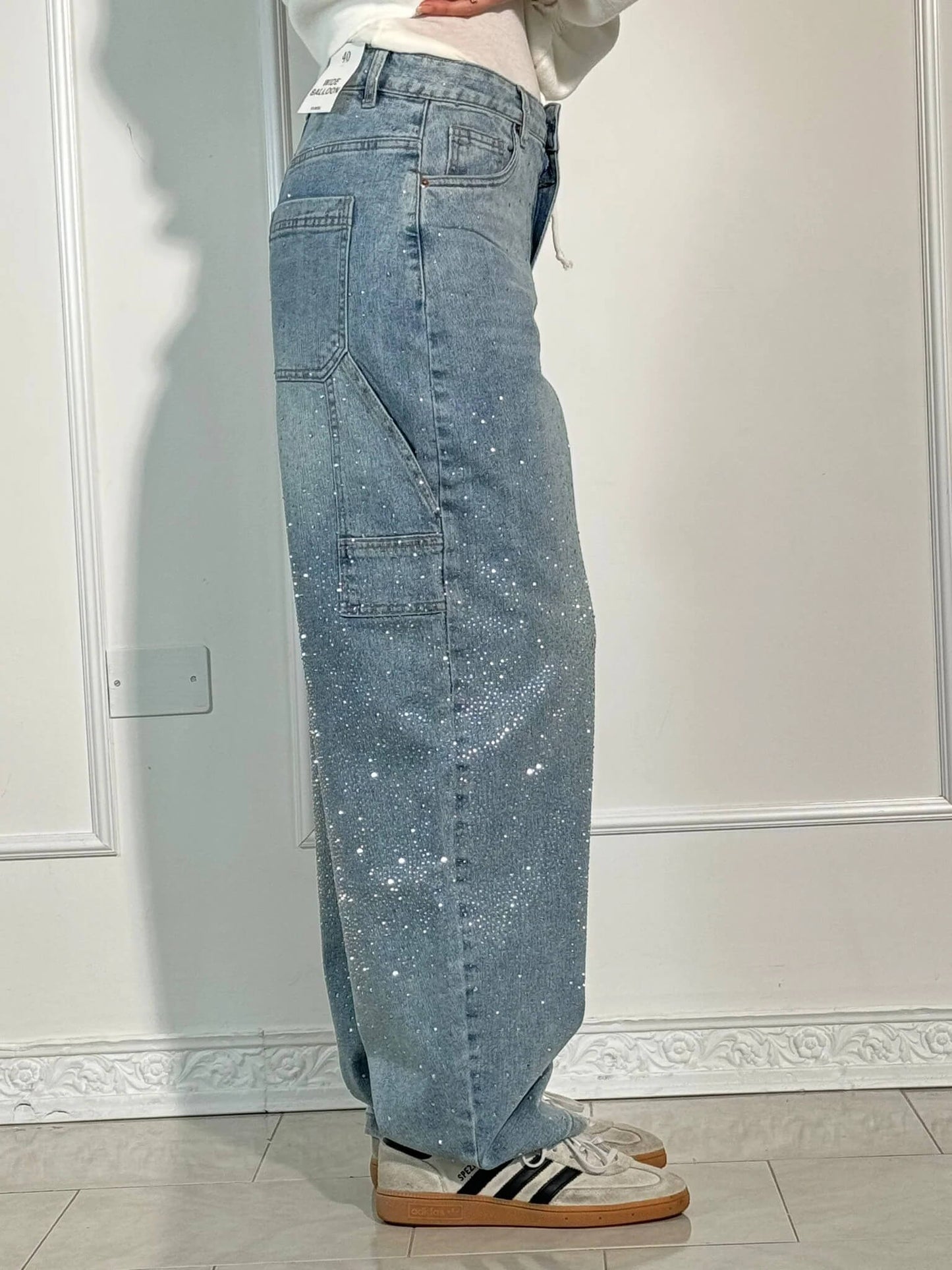 Pantaloni Donna Ampi Primavera Leggeri