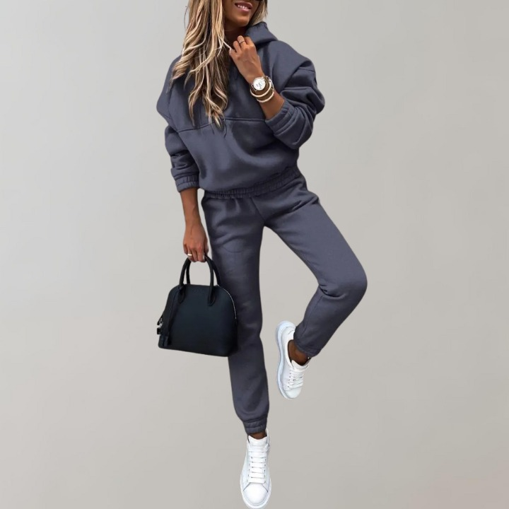 Tuta Donna Cotone con Cappuccio Stile Retrò Casual