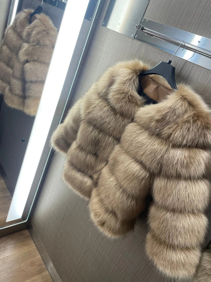 Giacca Invernale Donna in Ecopelliccia Elegante