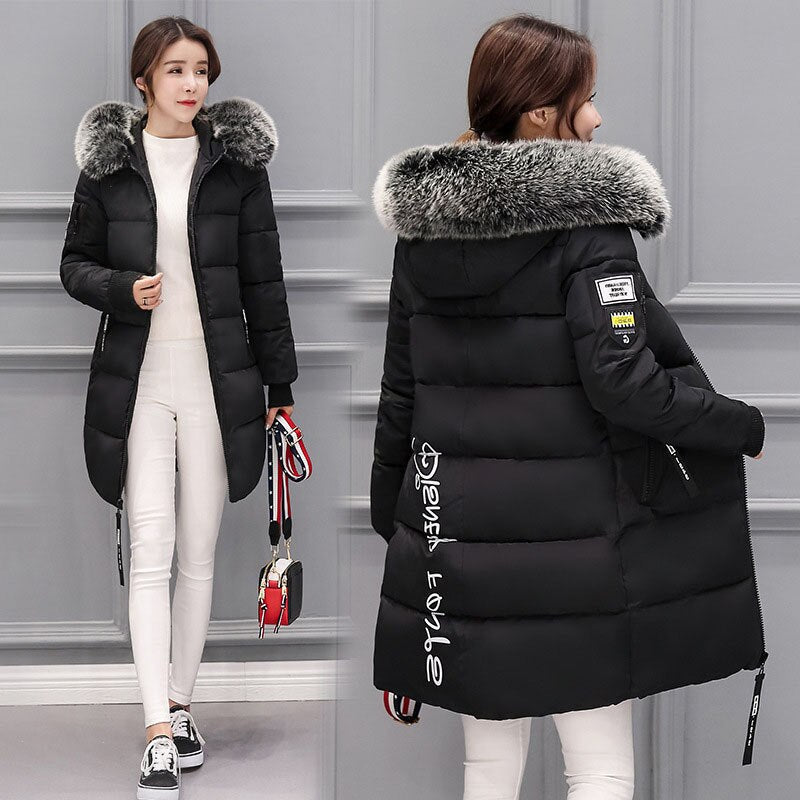 Giacca Invernale Donna con Cappuccio e Zip Calda Confortevole - Brentozzi