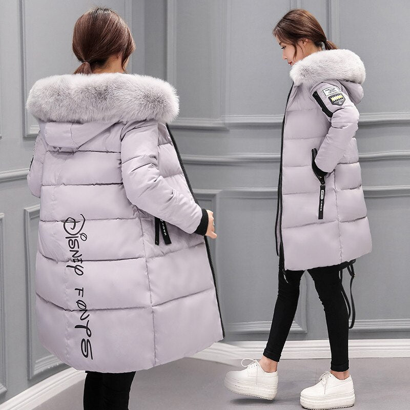 Giacca Invernale Donna con Cappuccio e Zip Calda Confortevole