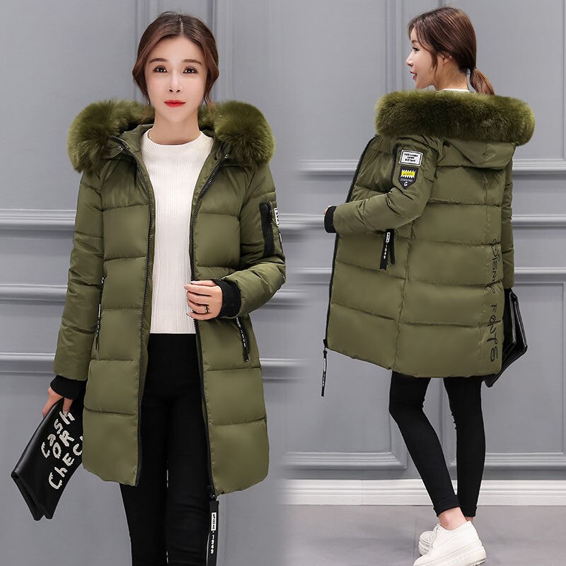 Giacca Invernale Donna con Cappuccio e Zip Calda Confortevole