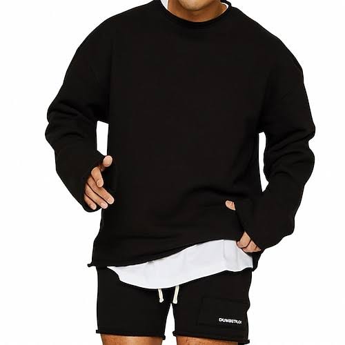 Maglione Uomo Classico Girocollo Vestibilità Regolare