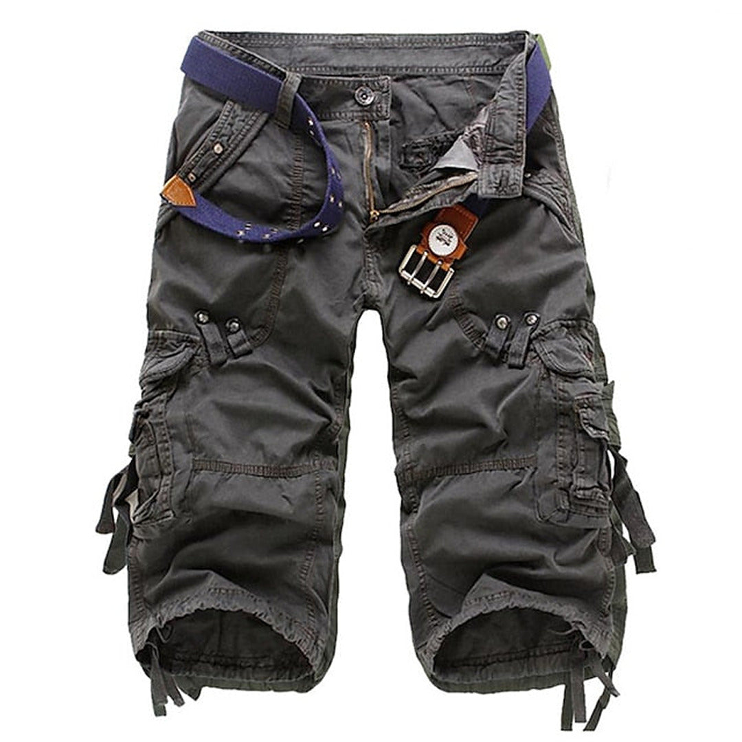 Bermuda Cargo Uomo con Tasche Multiple Cotone Comodo