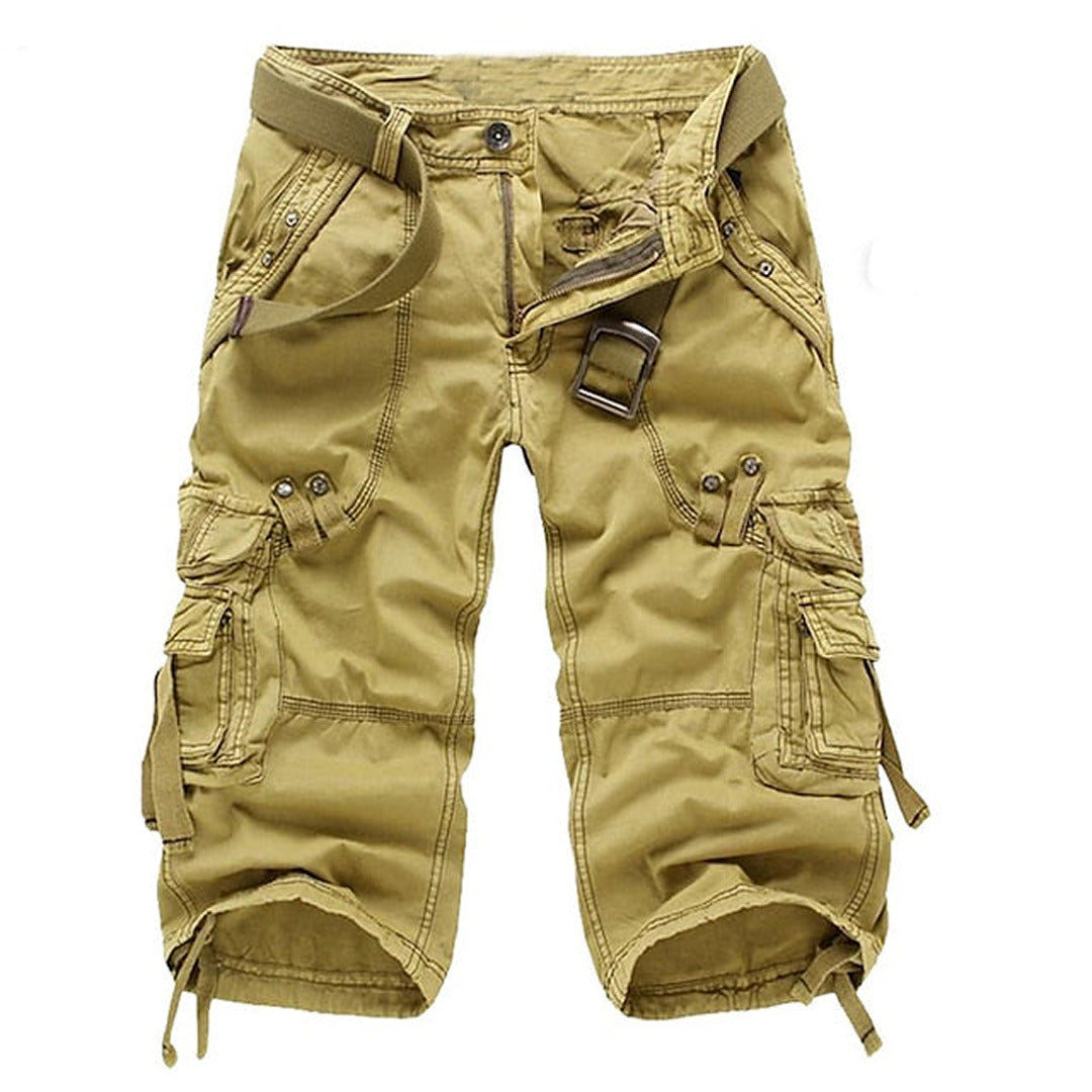 Bermuda Cargo Uomo con Tasche Multiple Cotone Comodo