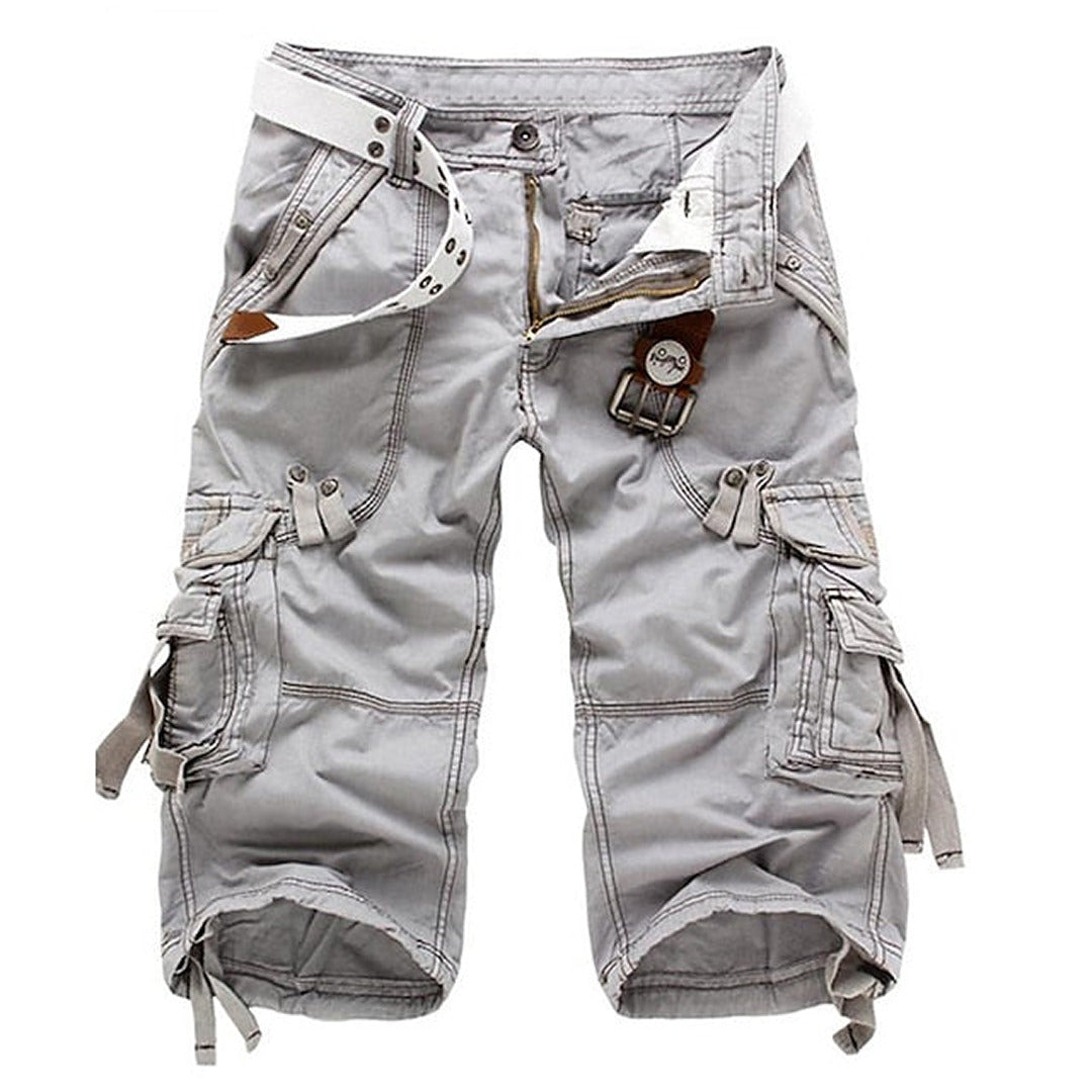 Bermuda Cargo Uomo con Tasche Multiple Cotone Comodo