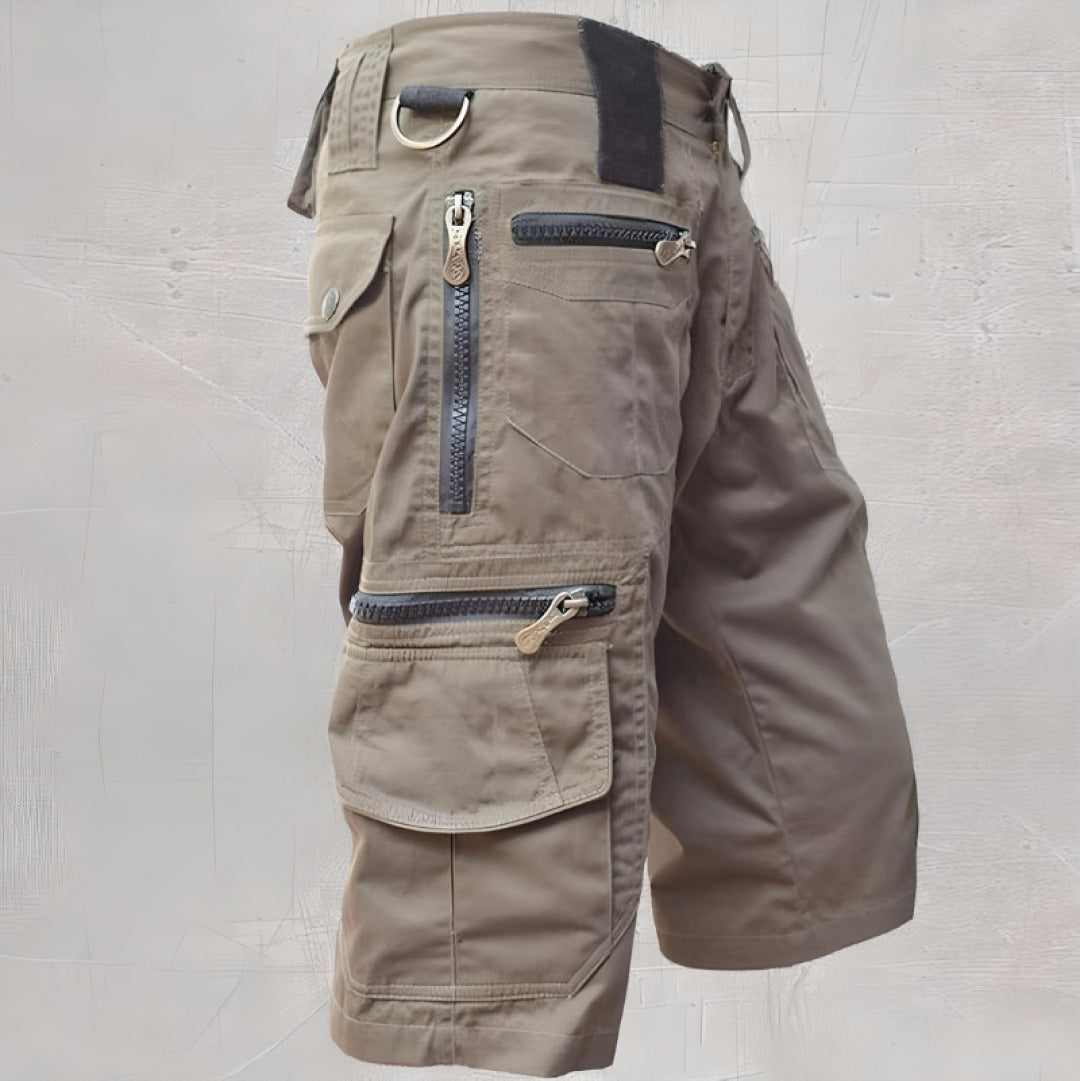 Bermuda Cargo Uomo Tessuto Tecnico Tasche Multiple