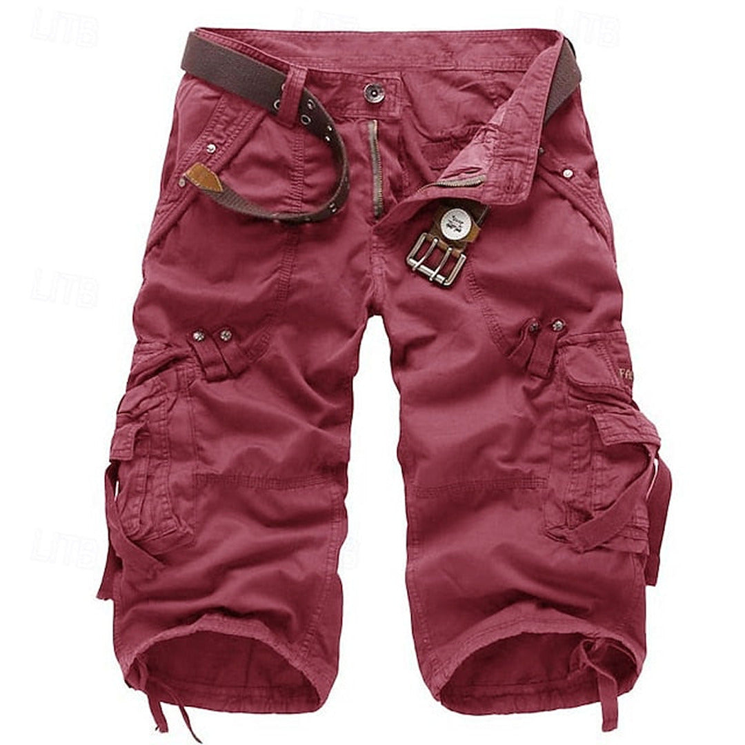 Bermuda Cargo Uomo con Tasche Multiple Cotone Comodo - Brentozzi