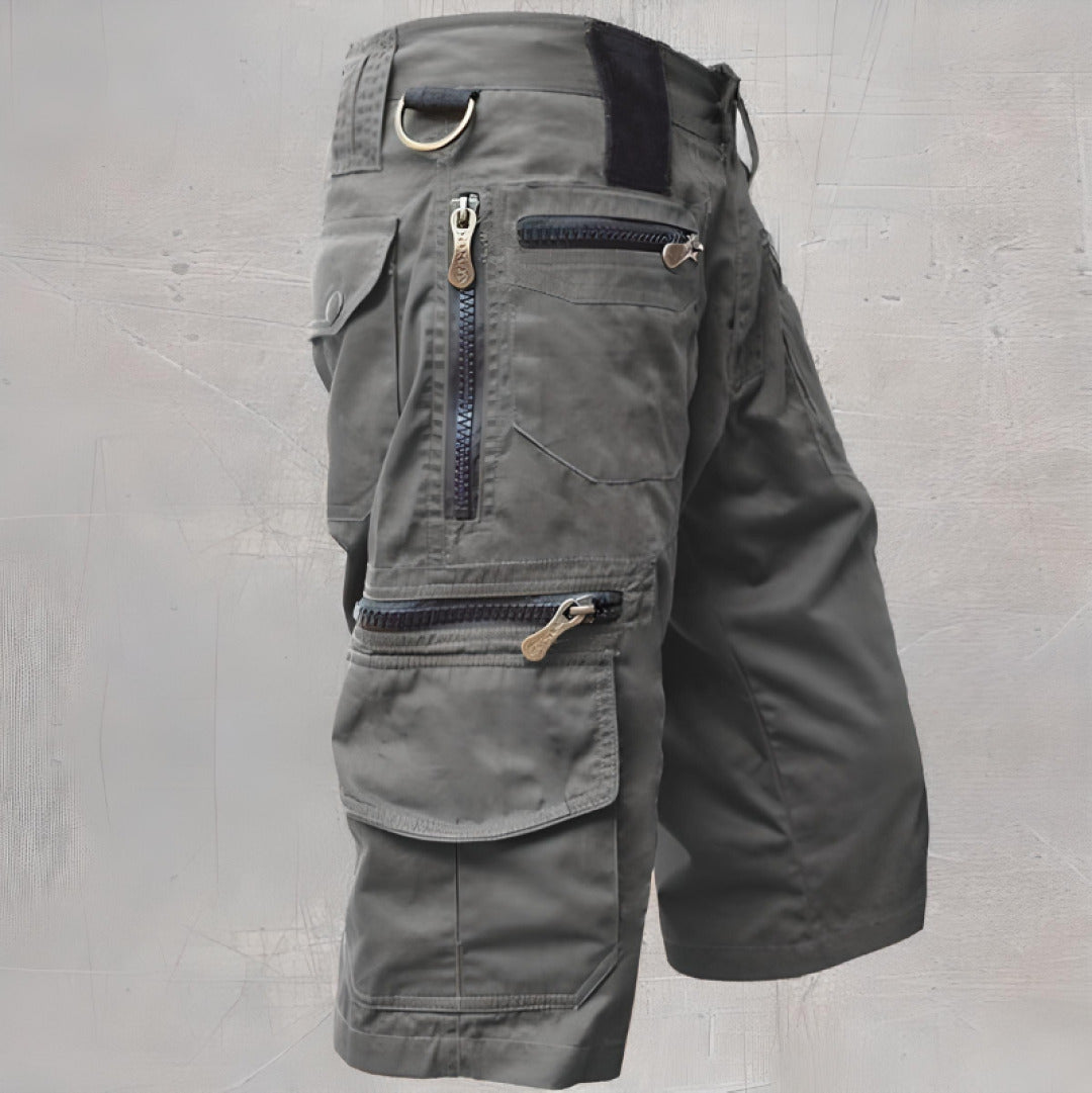 Bermuda Cargo Uomo Tessuto Tecnico Tasche Multiple