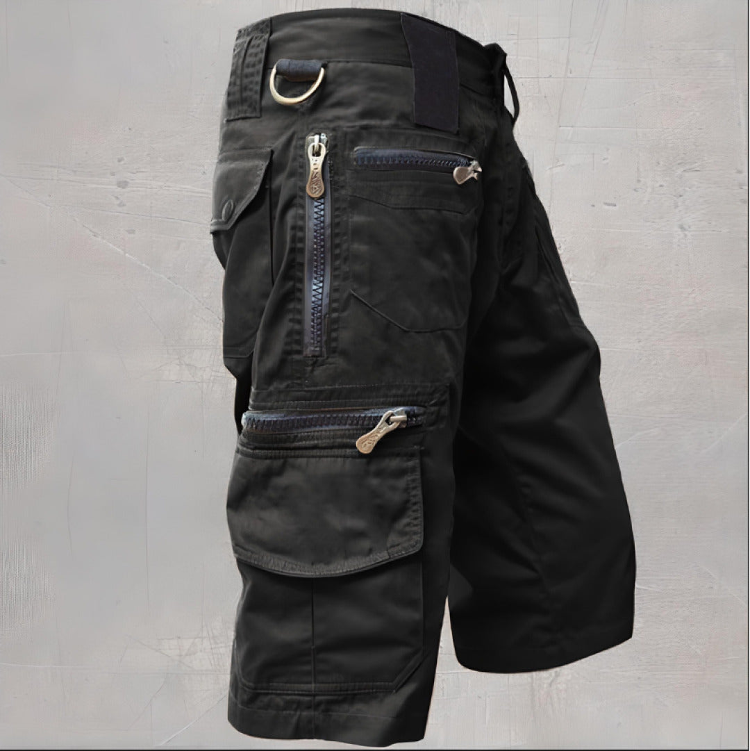 Bermuda Cargo Uomo Tessuto Tecnico Tasche Multiple