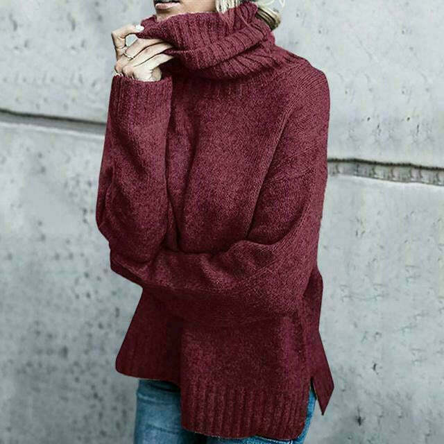 Maglione Donna Oversize in Maglia Girocollo Comodo Casual