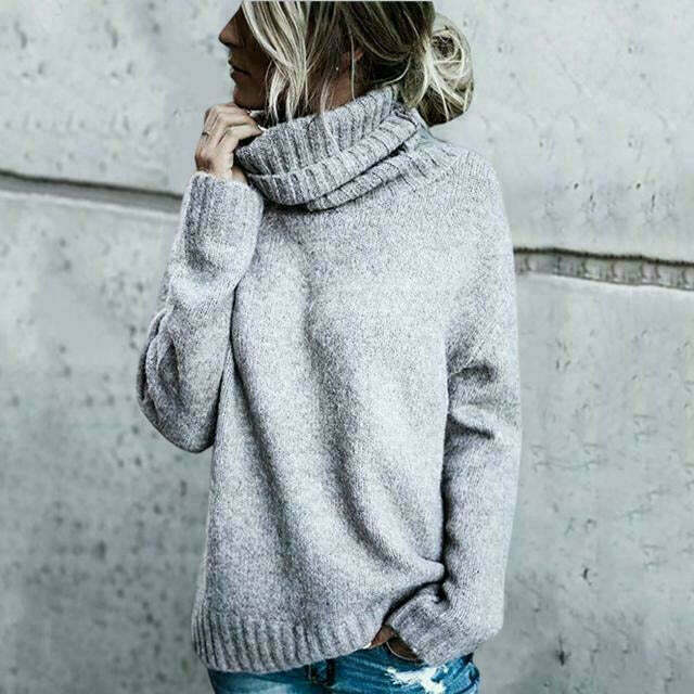Maglione Donna Oversize in Maglia Girocollo Comodo Casual