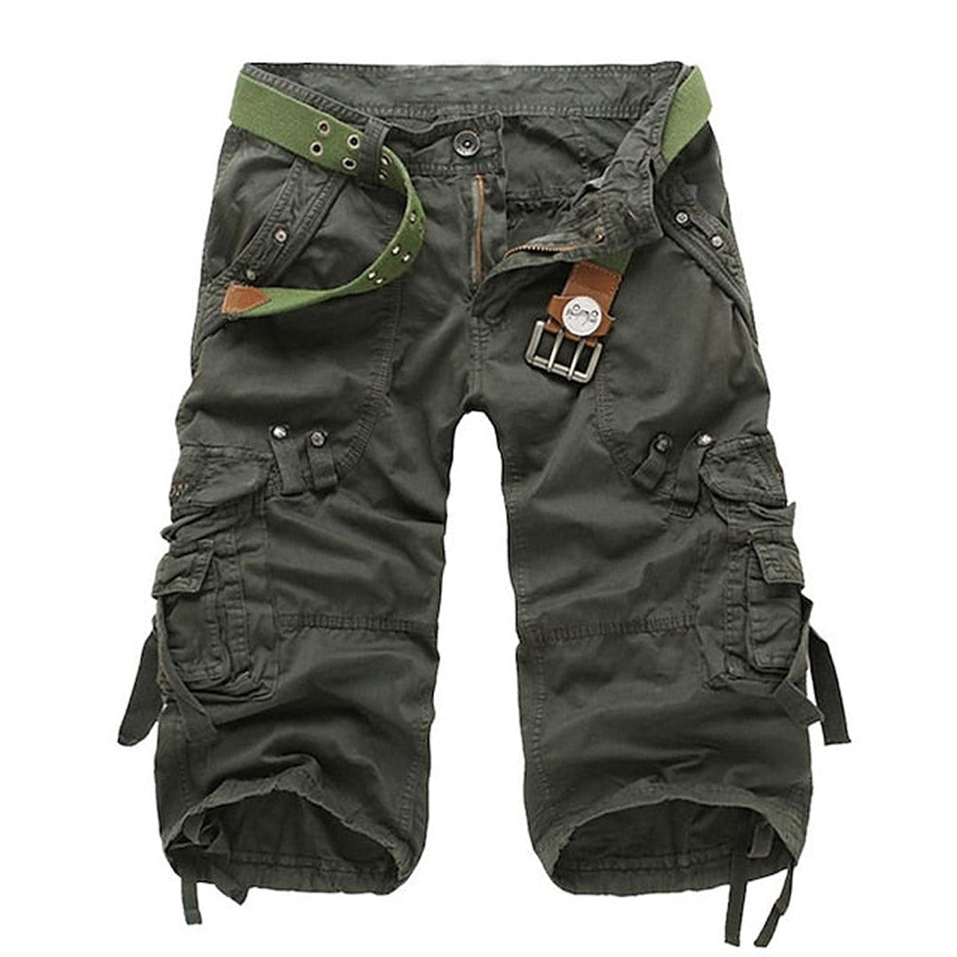 Bermuda Cargo Uomo con Tasche Multiple Cotone Comodo