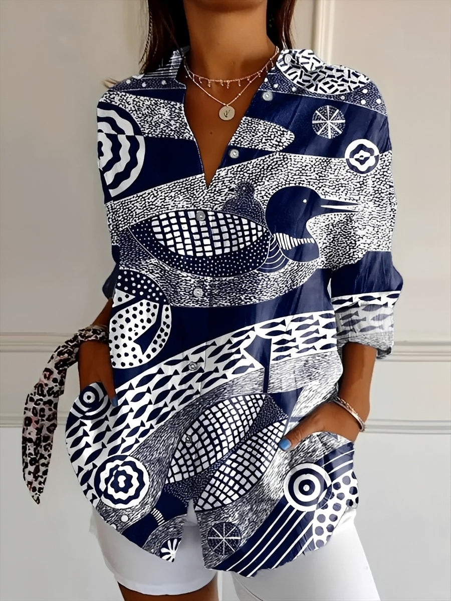 Camicia Donna Elegante con Bottoni Slim Fit
