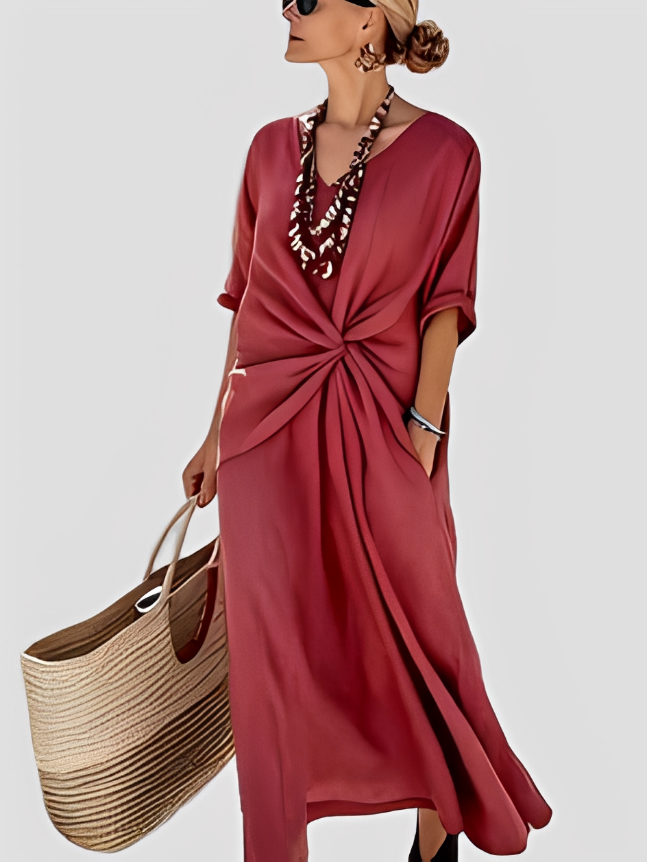 Abito Maxidress Donna Elegante Taglio Morbido