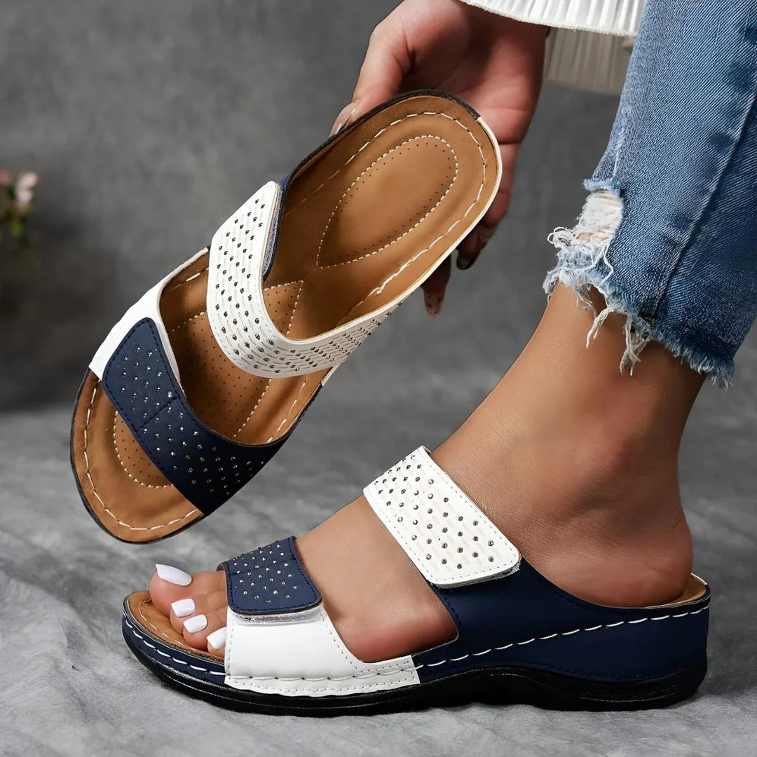 Sandali Donna Ortopedici con Chiusura a Velcro