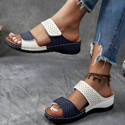 Sandali Donna Ortopedici con Chiusura a Velcro