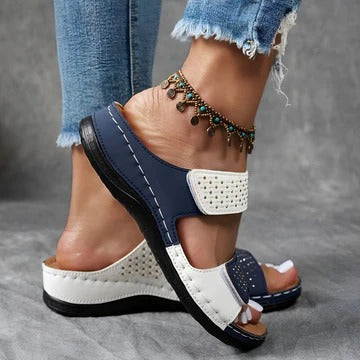 Sandali Donna Ortopedici con Chiusura a Velcro
