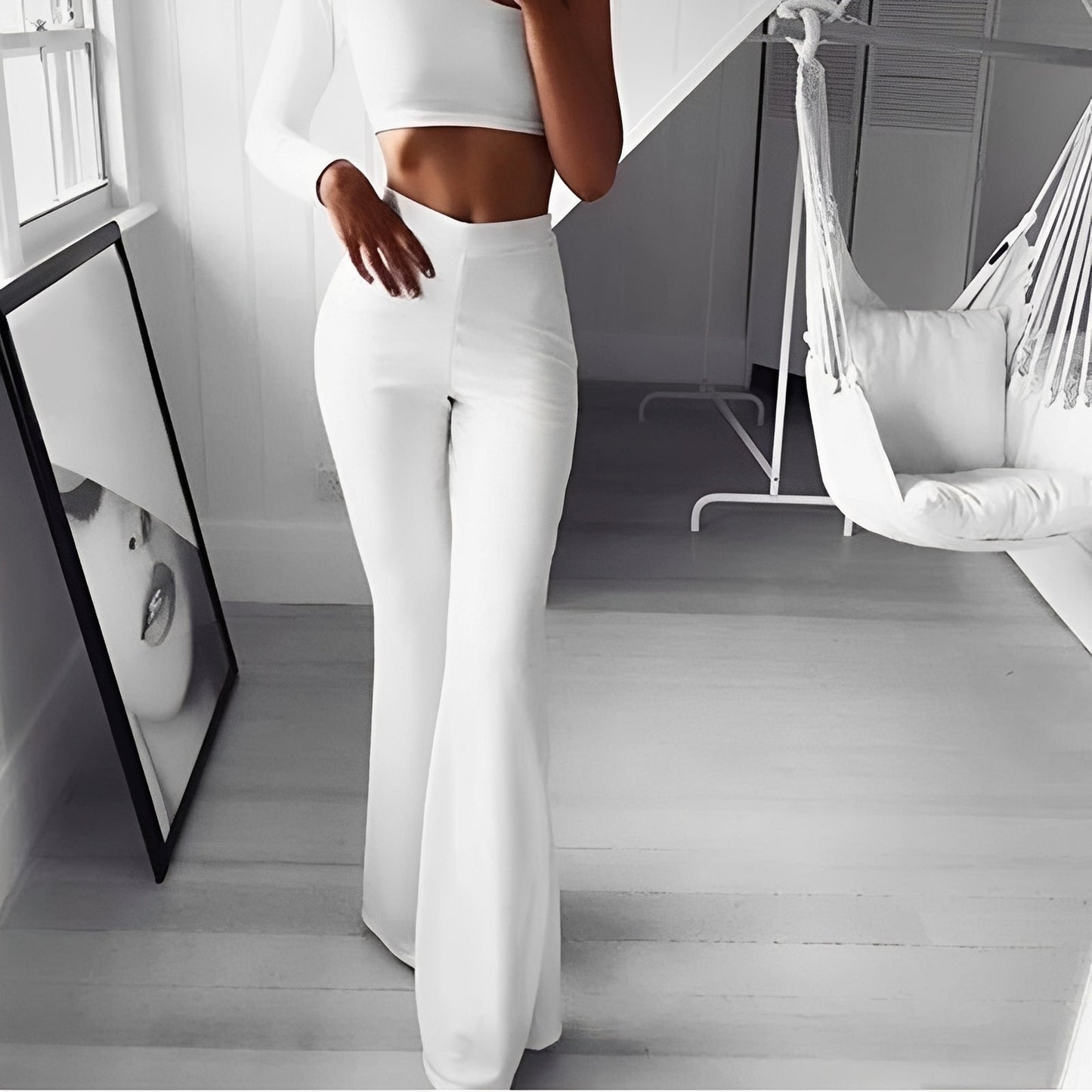 Pantaloni Donna Elastici Vita Alta Comfort