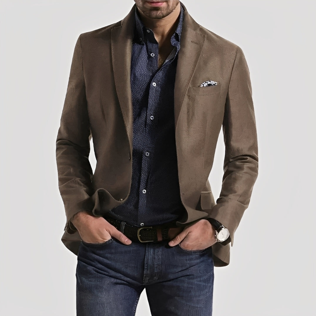 Blazer Uomo Elegante Doppio Bottone Slim Fit
